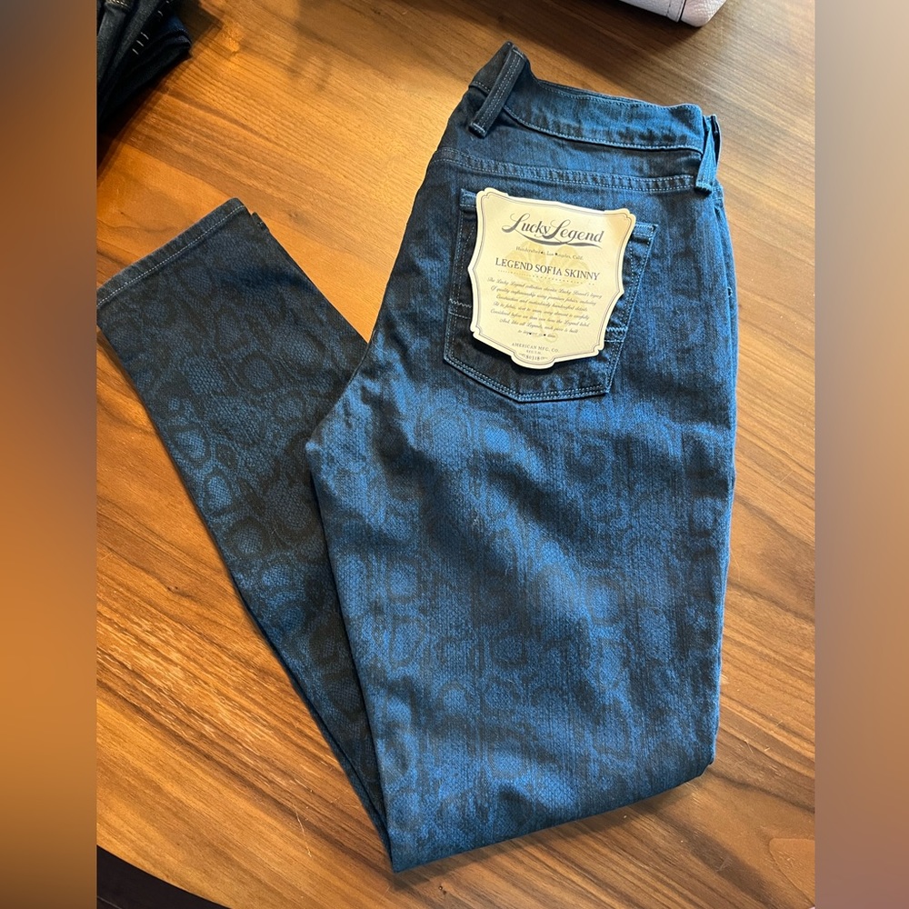 Lucky Brand Snake Print Jeans Sz 6 NWT